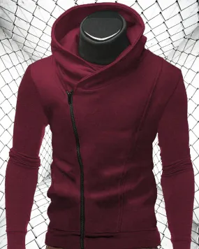 Mens Casual Maroon Full-Sleeve Assassin Jacket