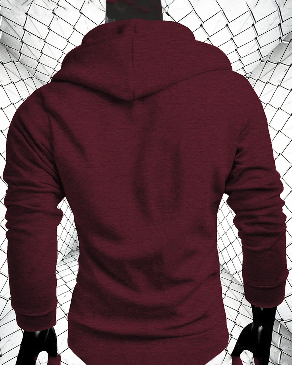 Mens Casual Maroon Full-Sleeve Assassin Jacket