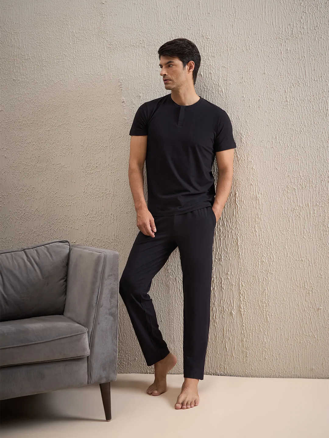 Gentlemen Solid Pyjama Set