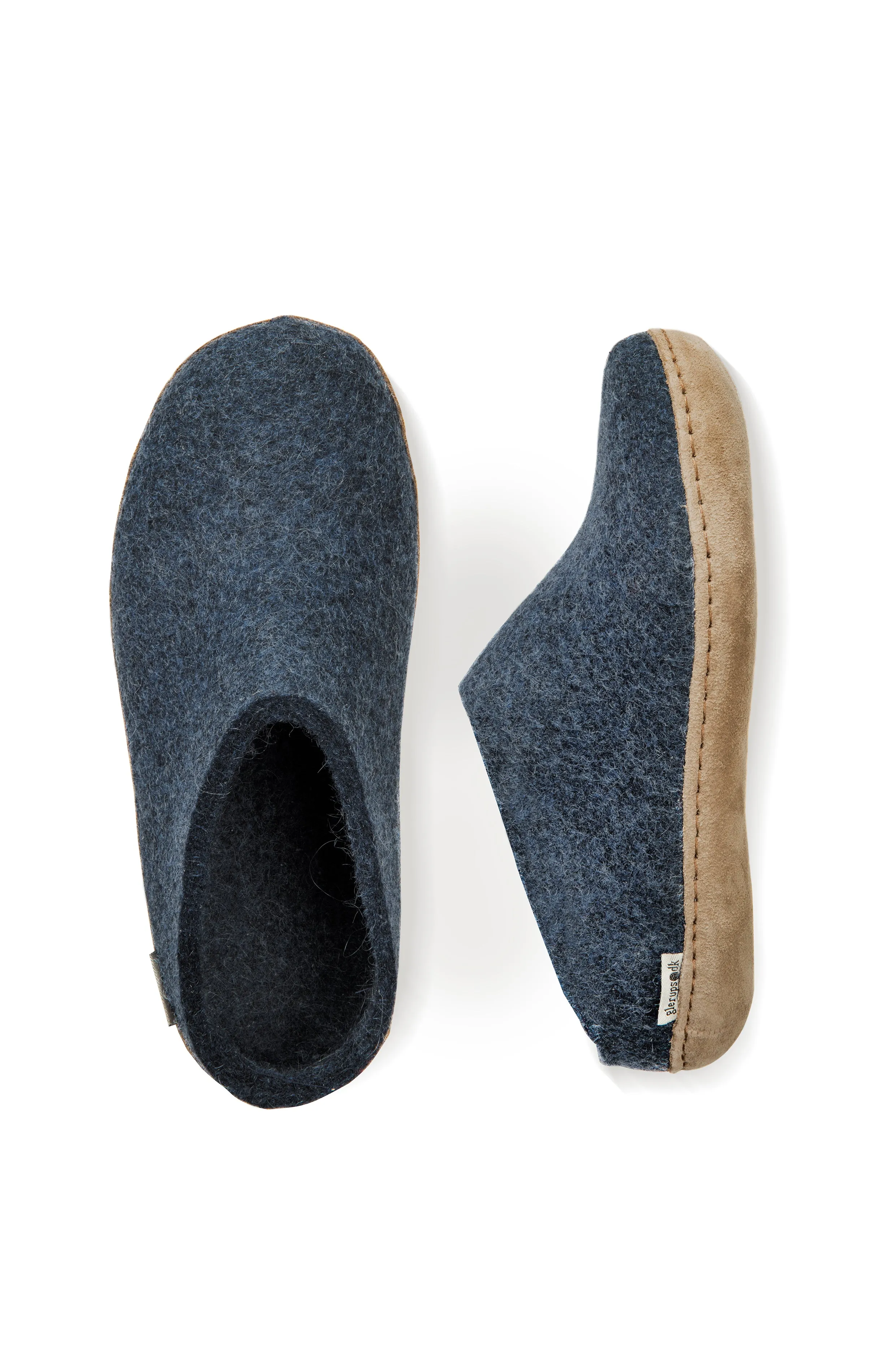 Glerup Slip On - Leather Sole - Denim