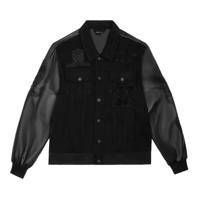 Jean Varsity Jacket - Black