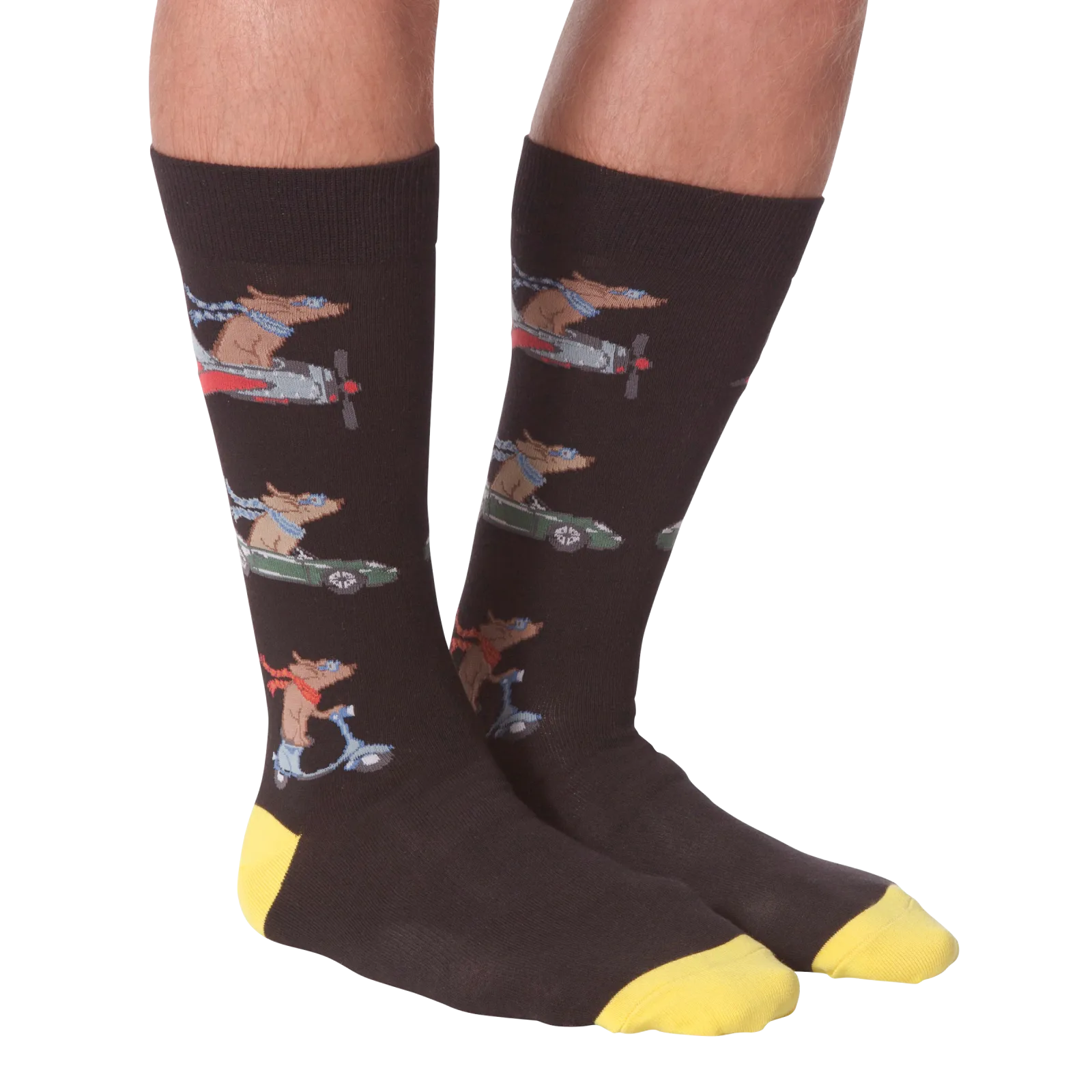 K.Bell Men's Traveling Dogs Crew Sock