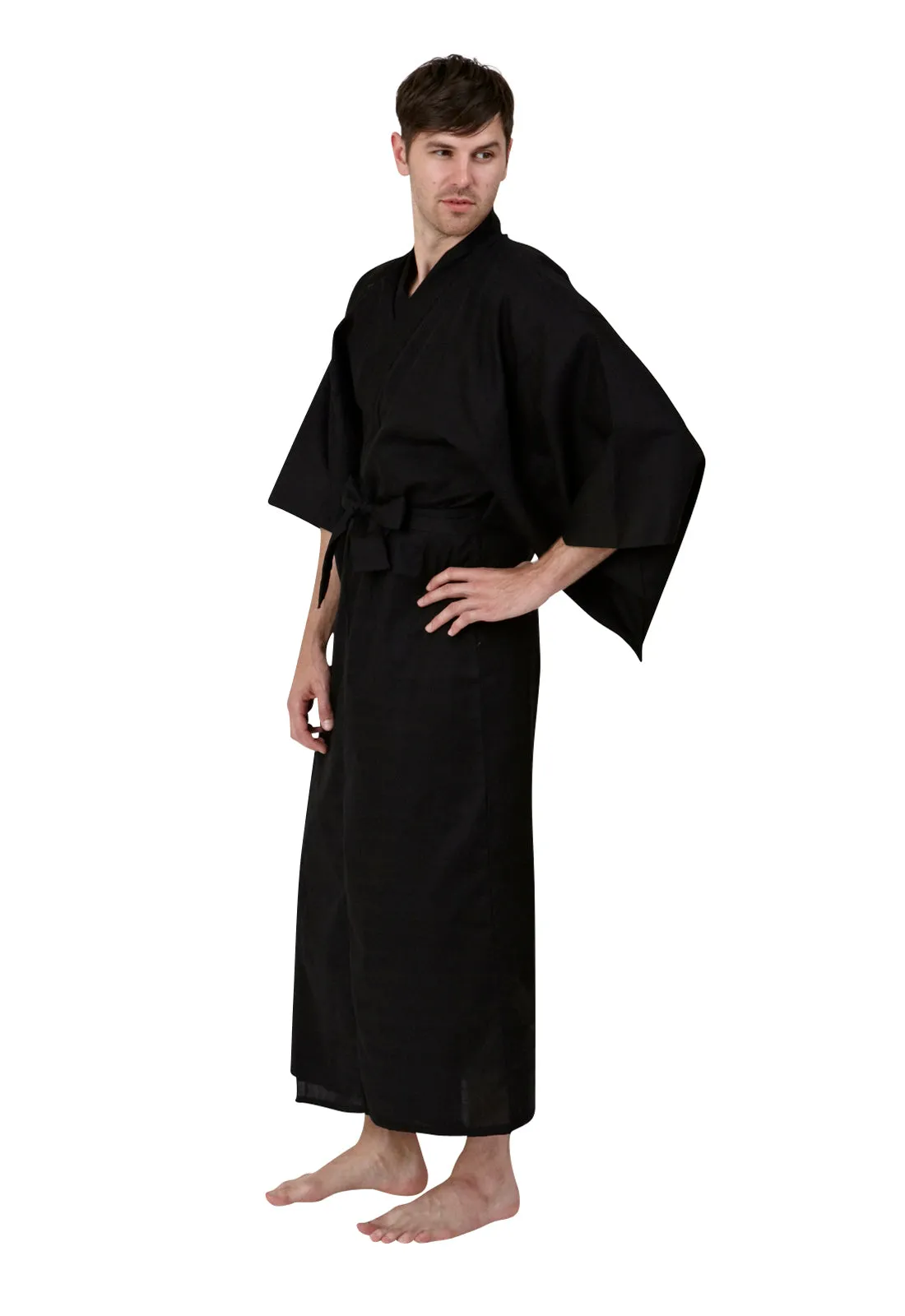 Kuro Long Cotton Kimono for Men