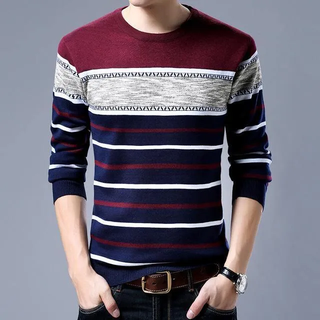 Liseaven Brand Casual Sweater O-Neck Slim Fit Knitting Mens Sweaters And Pullovers Men Pullover