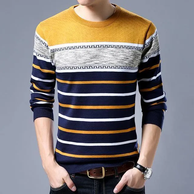 Liseaven Brand Casual Sweater O-Neck Slim Fit Knitting Mens Sweaters And Pullovers Men Pullover