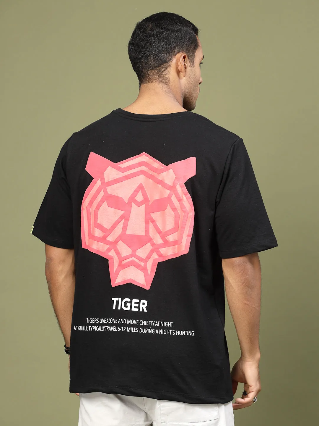 Majestic Tiger Puff Print Oversized T-Shirt