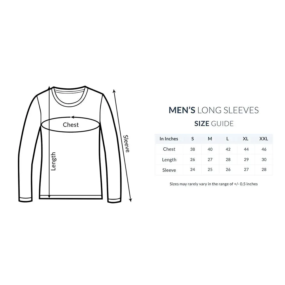 Malbaro Typography Print Full Sleeves T-shirt for Men