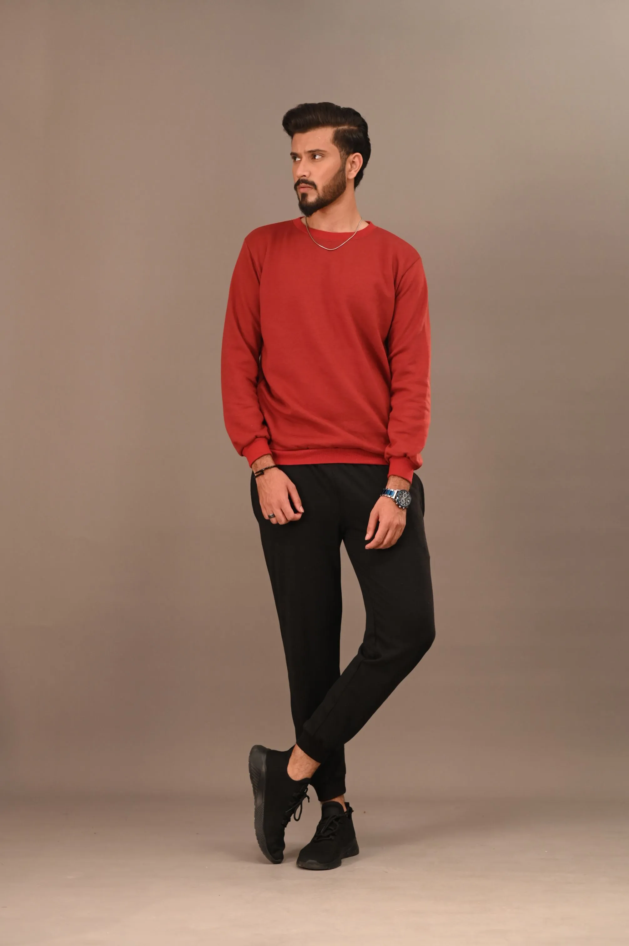 Maroon Basic Sweatshirt