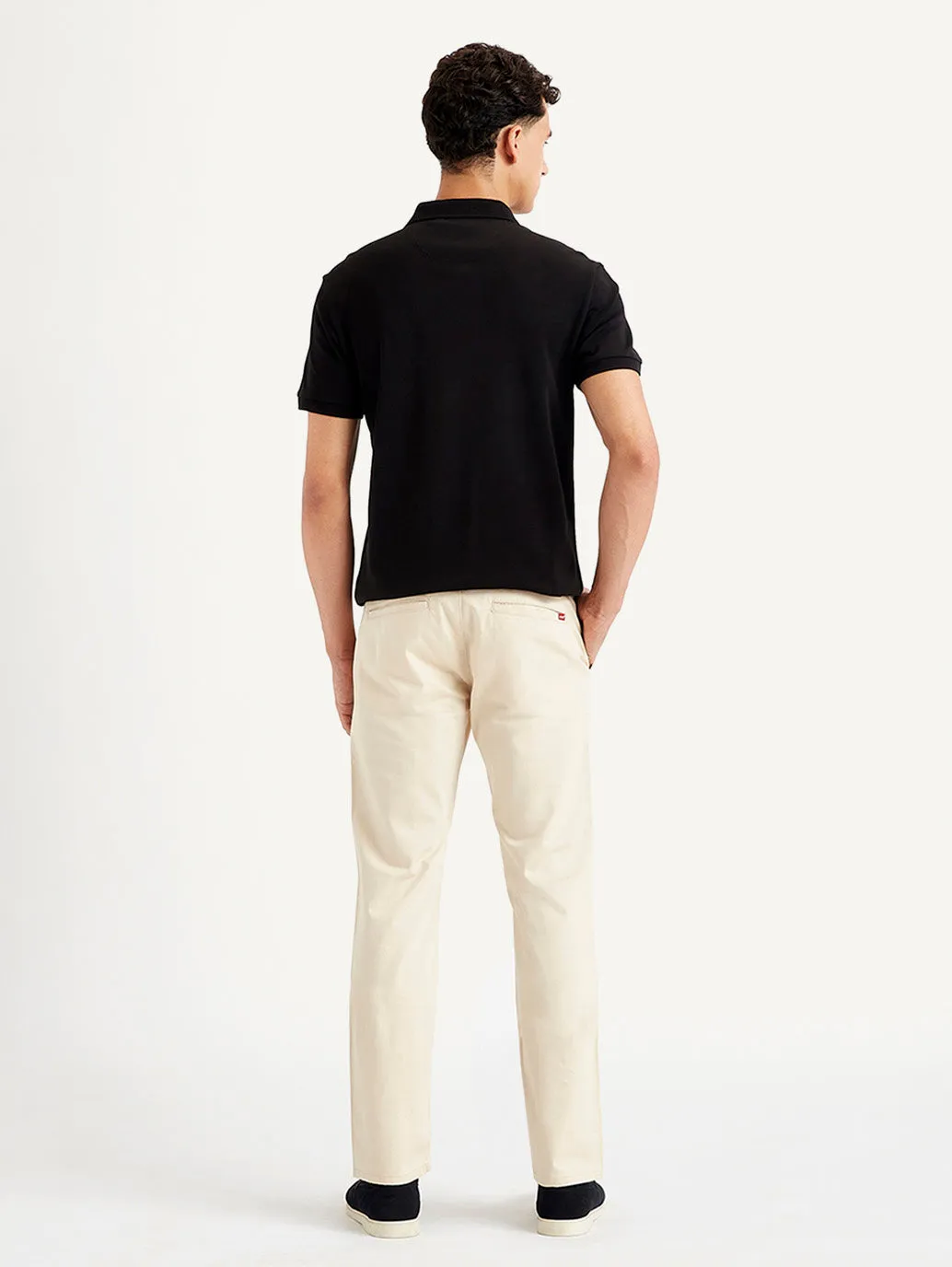 Men's Beige Slim Fit Chinos