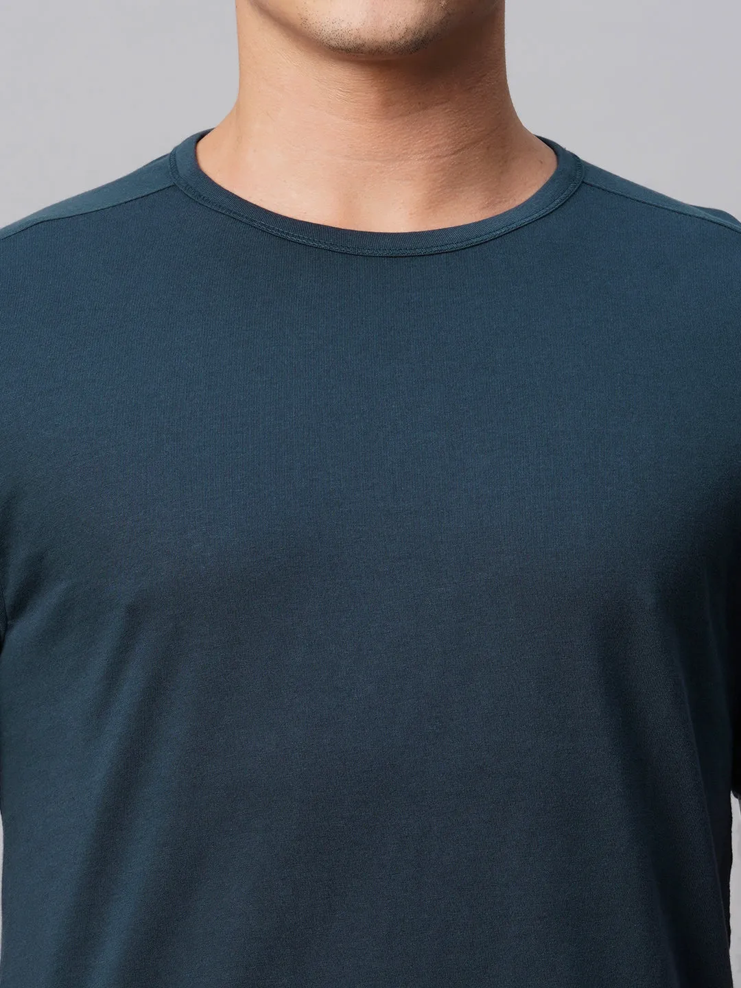 Men's Cotton Blue Regular Fit Tshirt