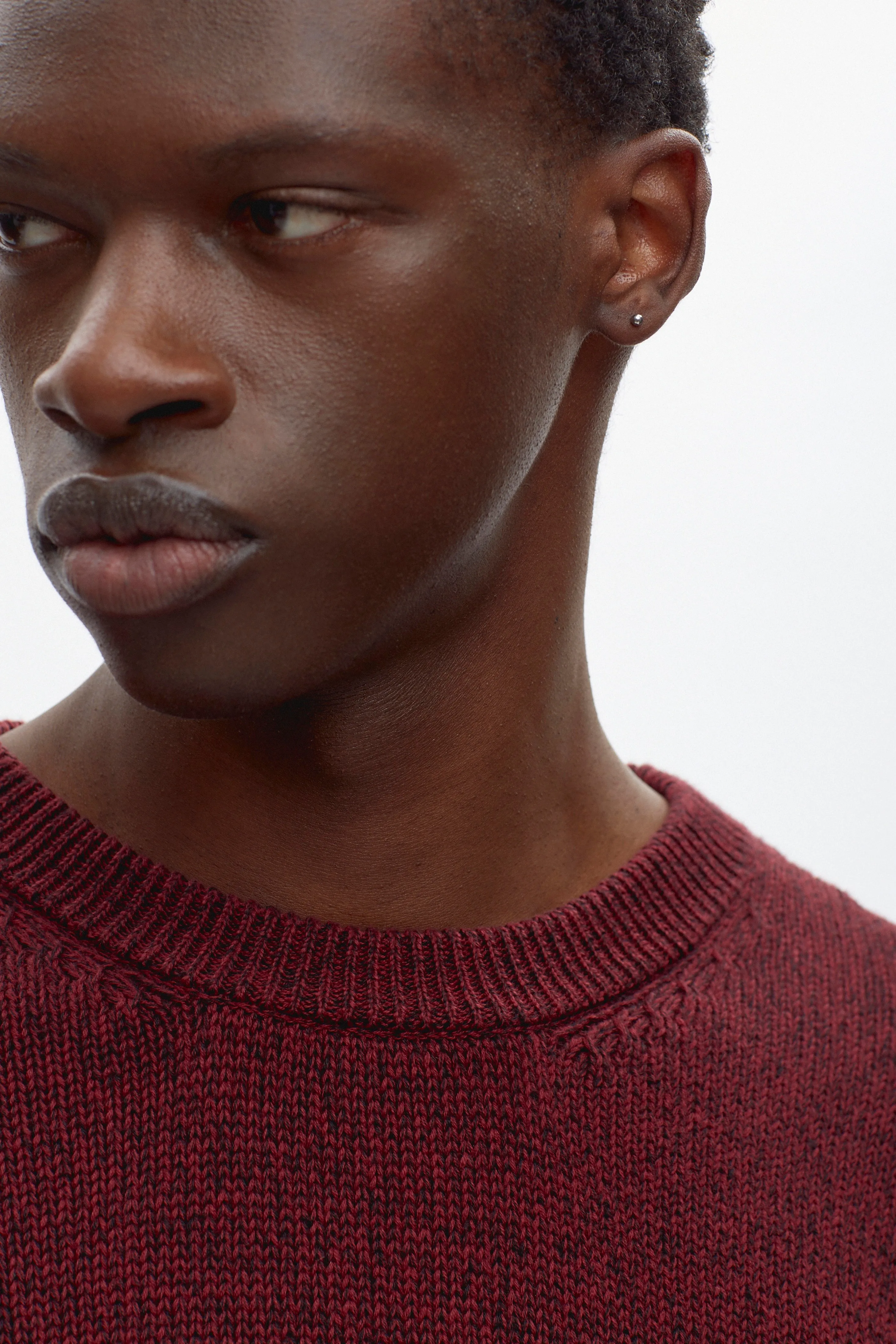 Men's Hamatah Sweater in Burgundy Melange