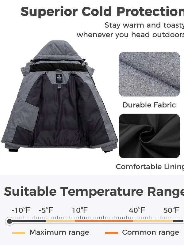 Men's Hooded Winter Coat Puffer Jacket Thicken Bubble Parka Coat Recycled Polyester Fabric