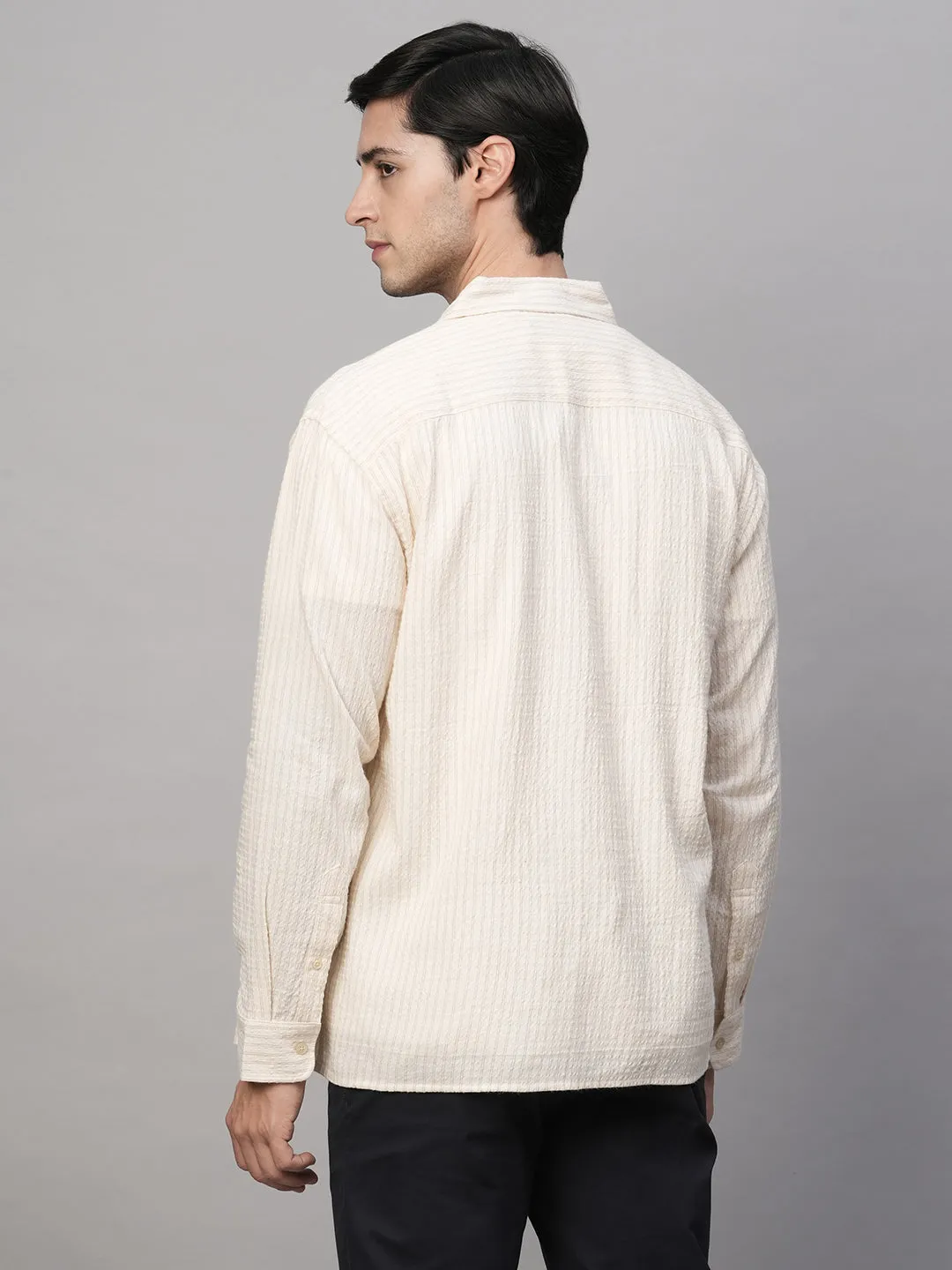 Men's Natural Cotton Viscose Regular Fit Shirt