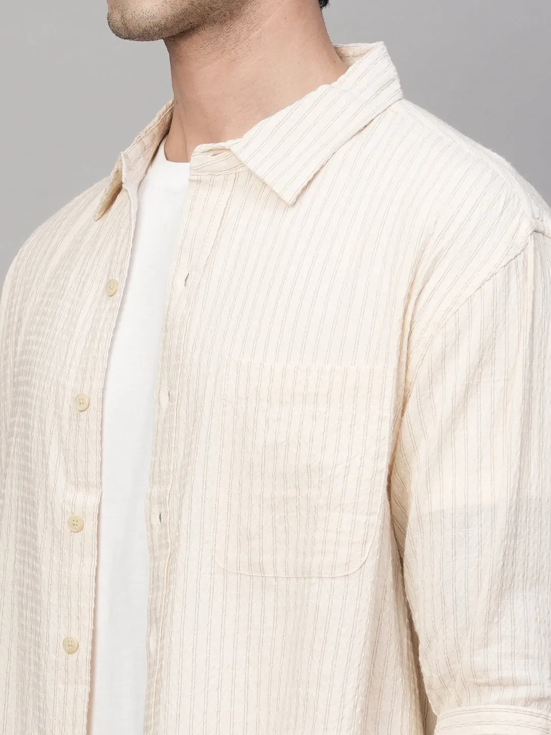 Men's Natural Cotton Viscose Regular Fit Shirt