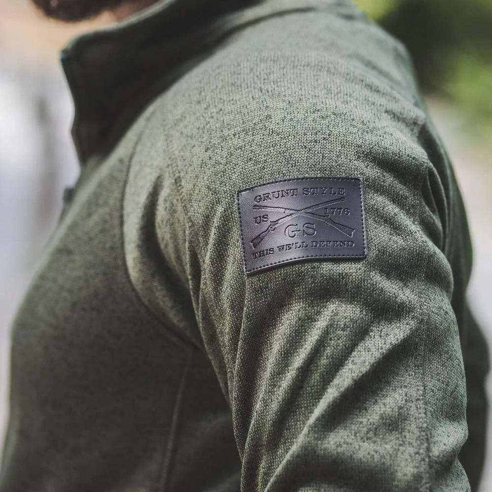 Men's Sweater Jacket - Military Green