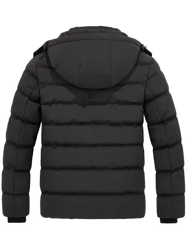 Men's Warm Puffer Jacket Winter Coat with Removable Hood Valley I