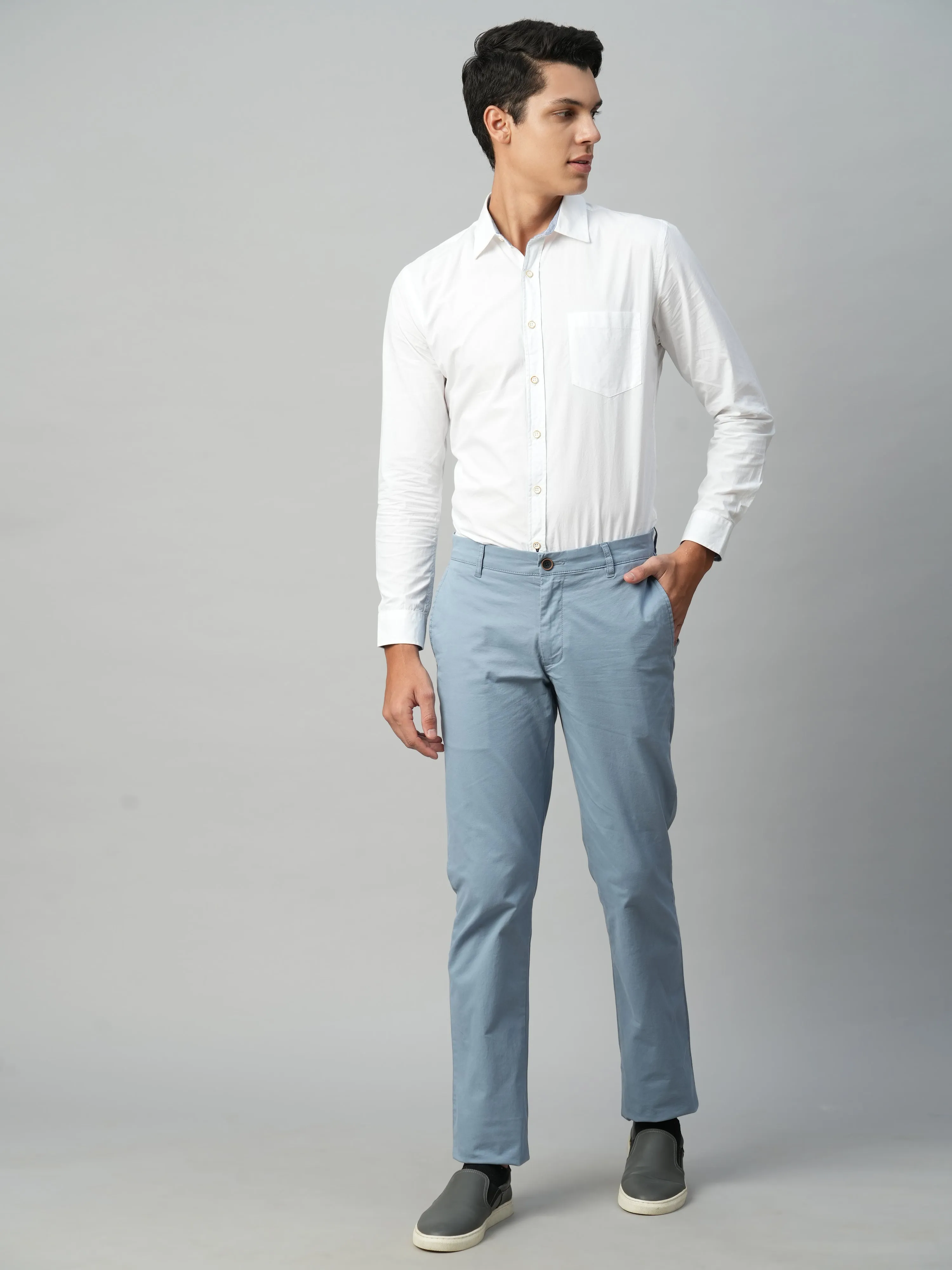 Men's White Cotton Regular Fit Shirts