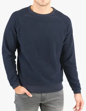 NAVY TERRY KNIT CREW