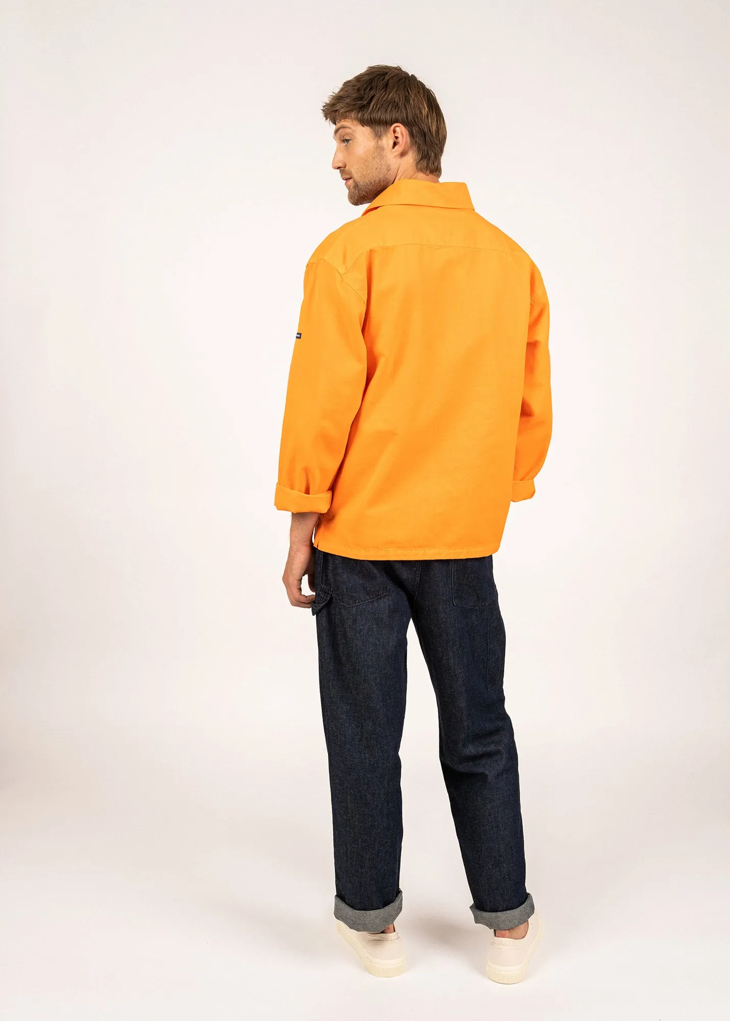 Nemo authentic sailor smock - in cotton canvas (ORANGE FLUO)