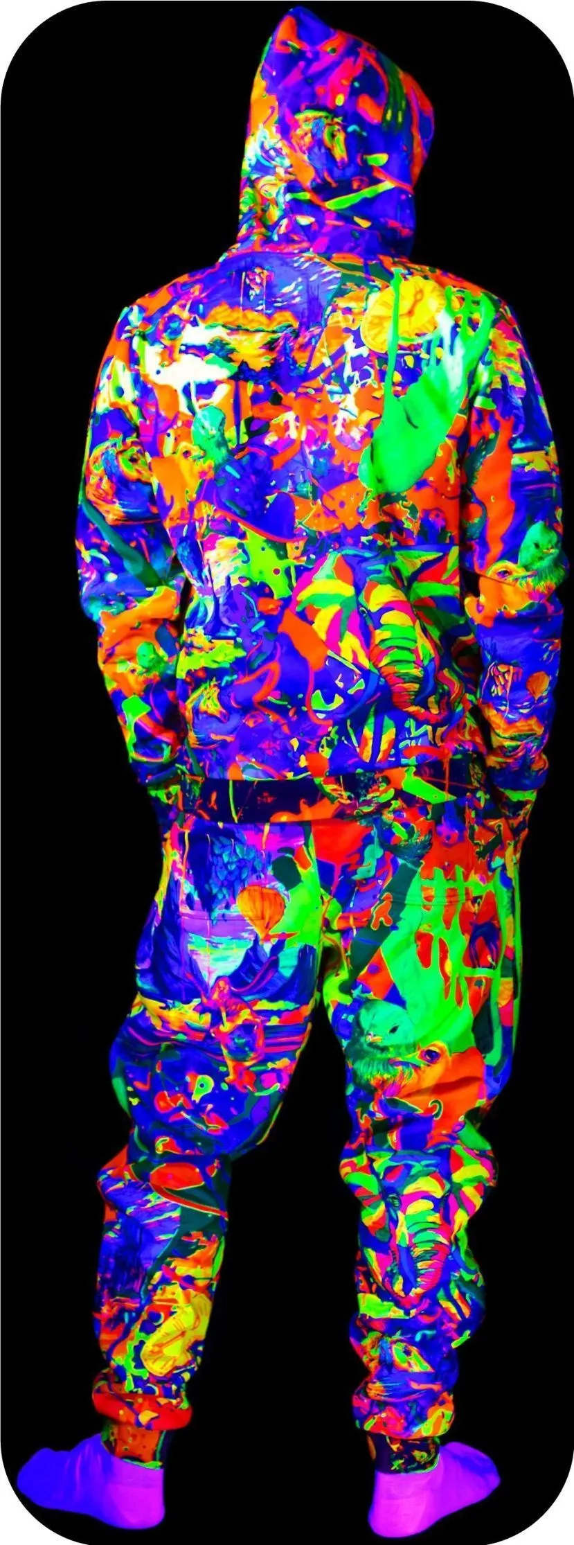 Neon Pants Glow in The Blacklight Splash Party Elegant