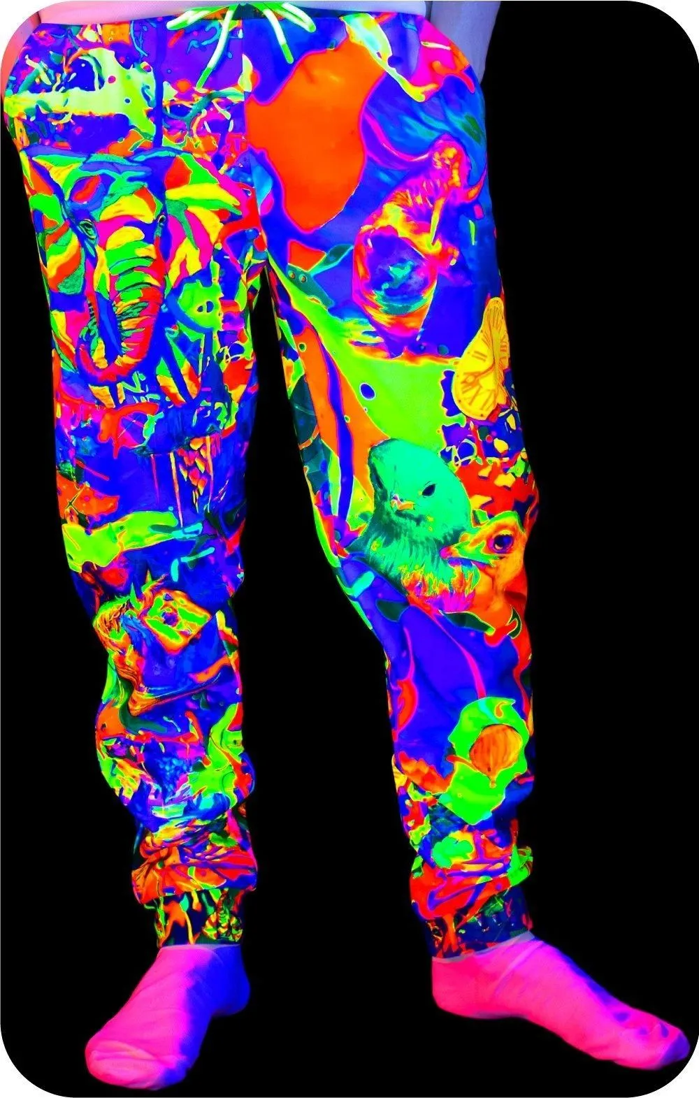 Neon Pants Glow in The Blacklight Splash Party Elegant