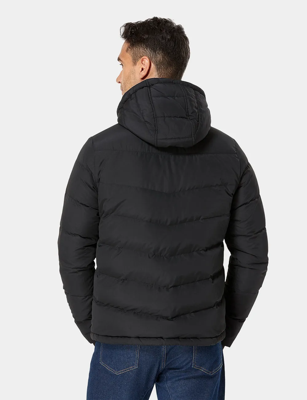 (Open-box) Men's Heated Down Jacket - Black