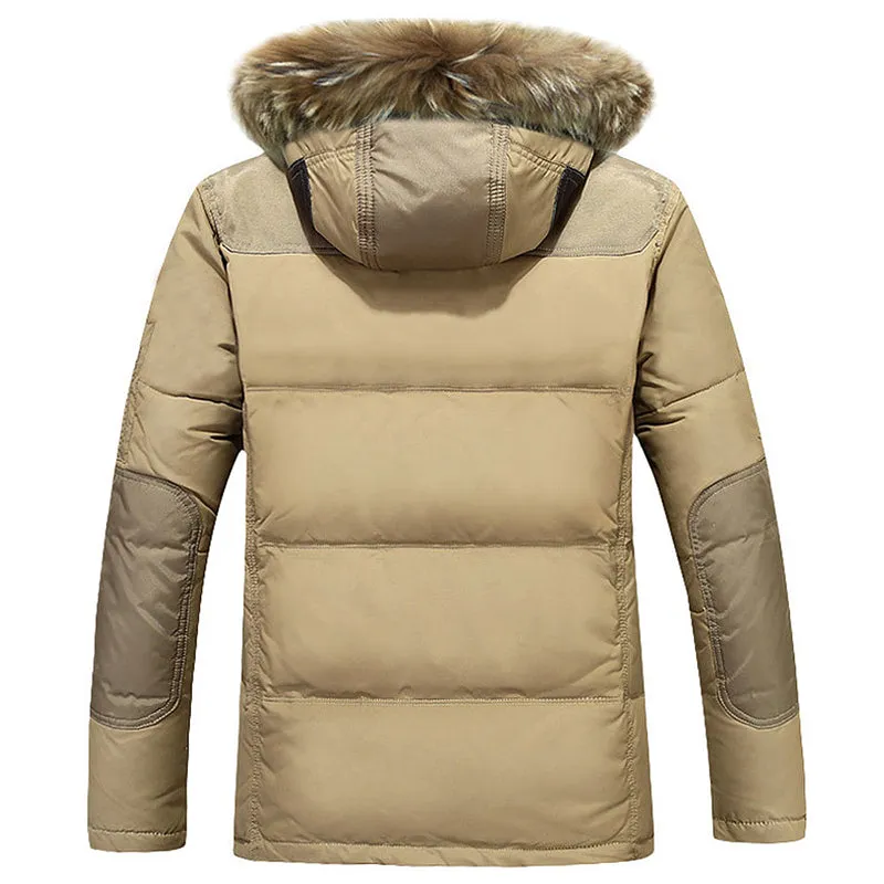 Outdoor Leisure Thick Fur Collar Men's Down Jacket