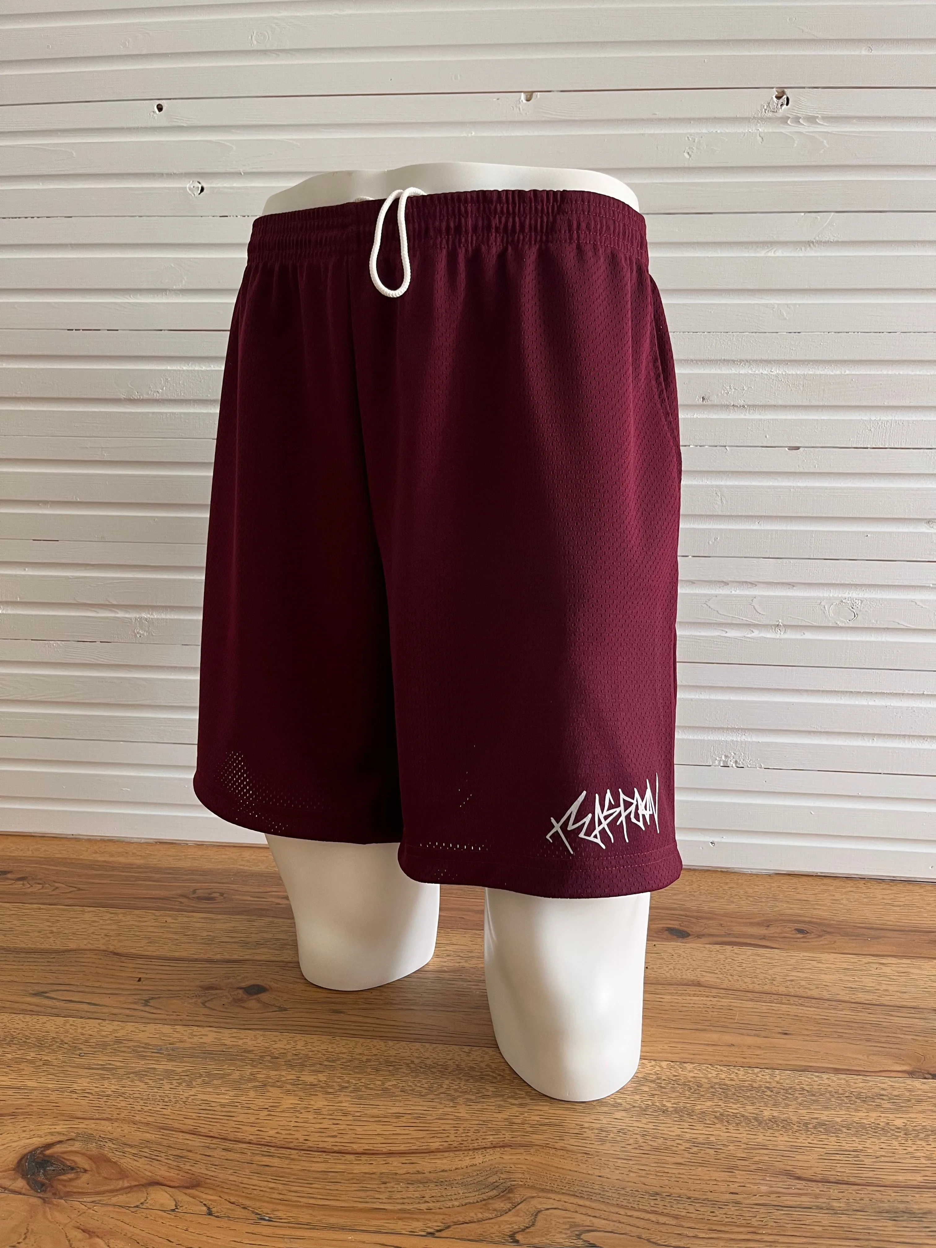 Pro Mesh Mid-Length Short [ Burgundy ]