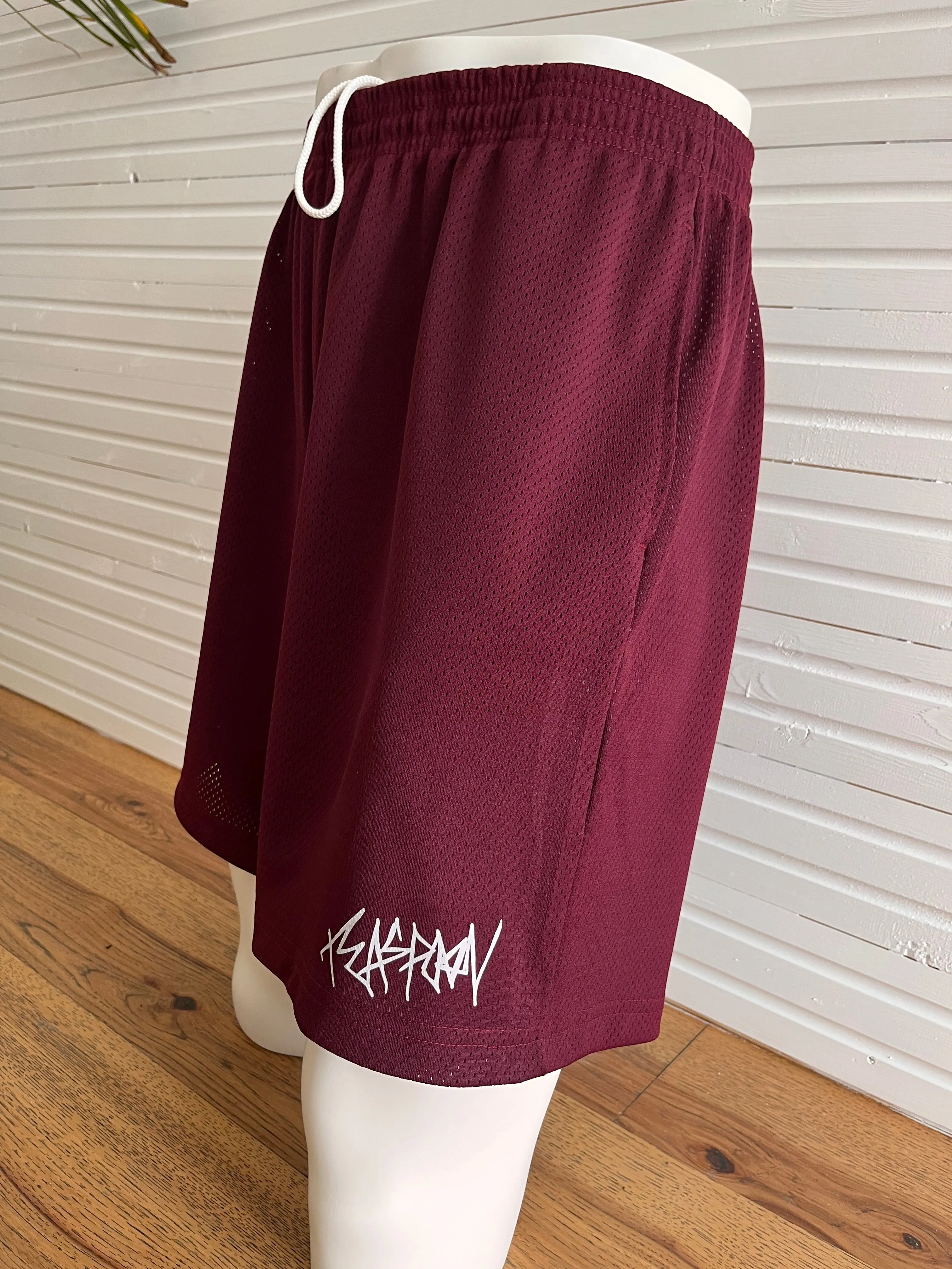 Pro Mesh Mid-Length Short [ Burgundy ]