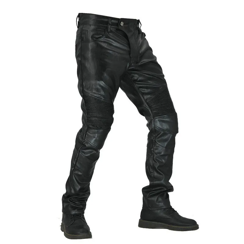 PU Waterproof Windproof Stretch Men's Motorcycle Pants