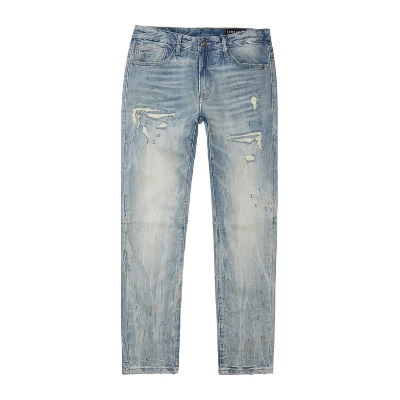 Rip And Repair Denim Jeans - Geneva Blue