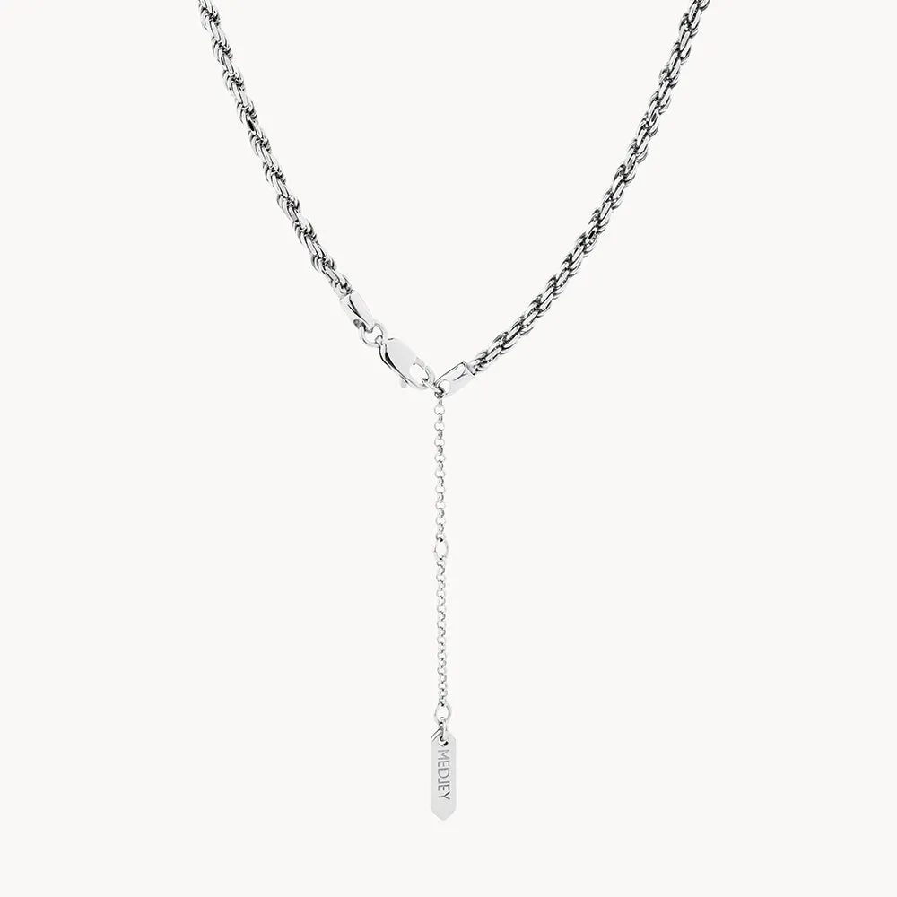 Rope Chain Necklace in Silver