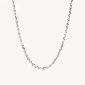 Rope Chain Necklace in Silver