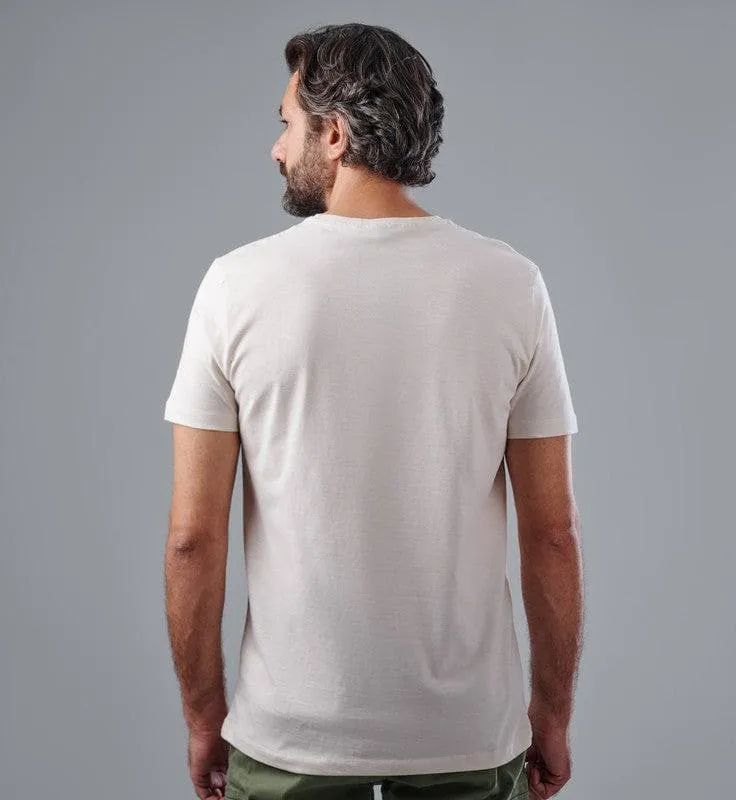 Rubber-Printed Round Neck T-Shirt - OFF WHITE