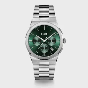 Vigoureux Chrono Steel Green, Silver Colour