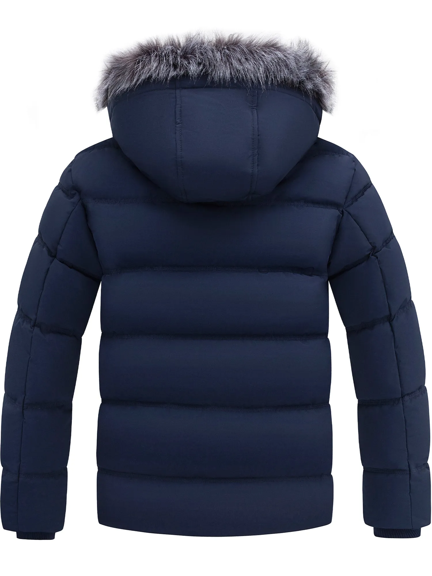 Wantdo Men's Winter Puffer Jacket Thicken Winter Coat Warm Padded Jacket with Hood